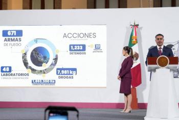 Estrategia de seguridad genera mil 233 detenciones y aseguramientos significativos