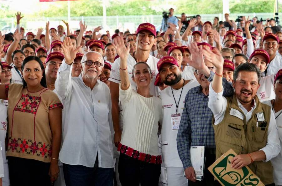 Claudia Sheinbaum y Miguel Ángel Navarro impulsan salud pública e infraestructura en Nayarit