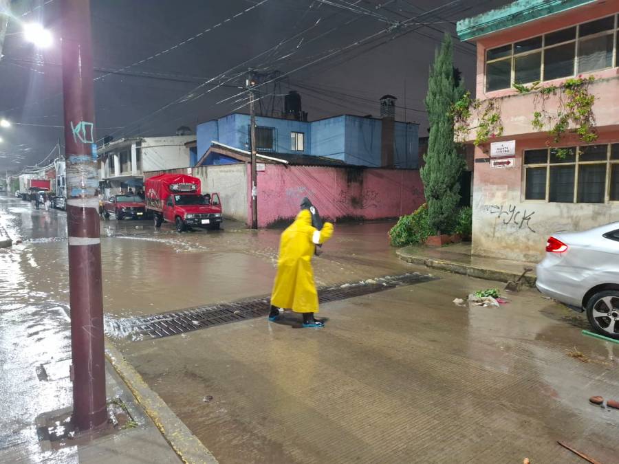 Atención inmediata a lluvias en San Pedro Cholula