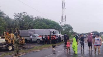 Secretaría de Marina mantiene acciones de auxilio a la población en Tamaulipas y Veracruz ante crecida de ríos provocada por la Tormenta “Barry”