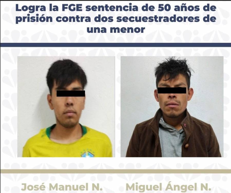 Sentencian a 50 años de prisión a secuestradores de una menor en Puebla
