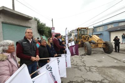 Inician obras de pavimentación en Puebla Capital