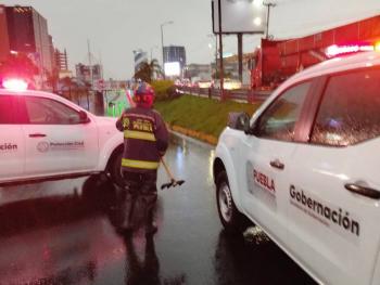 Protección Civil Puebla atiende incidentes generados por lluvias