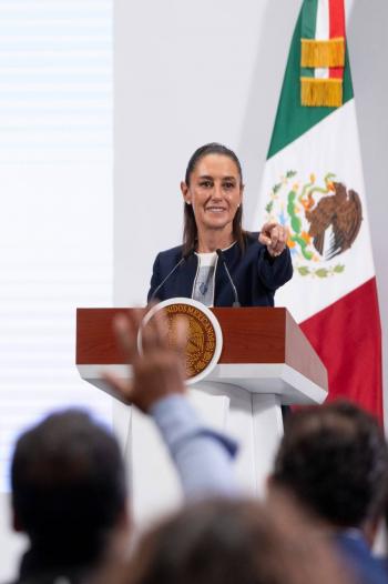 Presidenta de México pide corresponsabilidad a EU en combate al tráfico de fentanilo