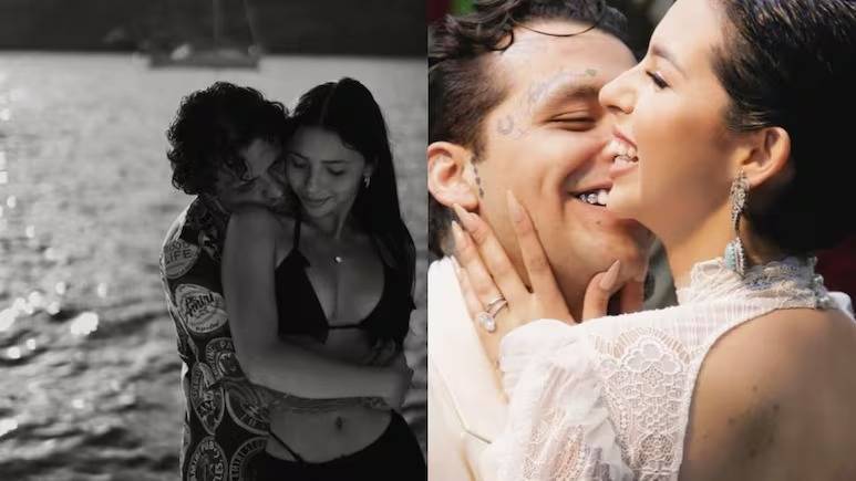 Ángela Aguilar celebra en redes su primer aniversario de bodas con Christian Nodal