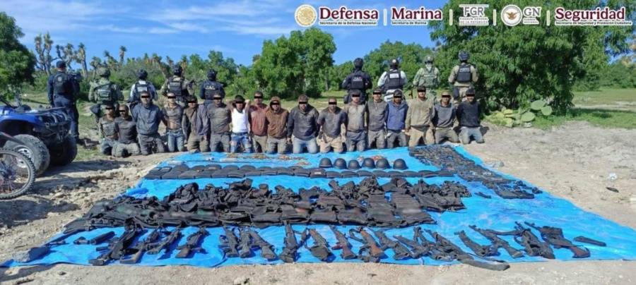 Fuerzas federales y estatales desmantelan campamento criminal en Aguascalientes; 18 detenidos