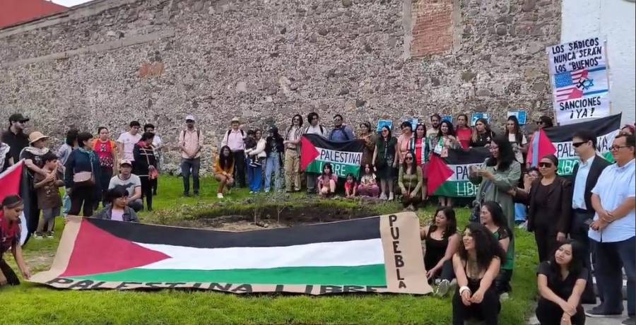 Colectivos realizan actividades a favor de Palestina en parque 
