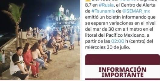 Sheinbaum descarta daños por alerta de tsunami en costas mexicanas