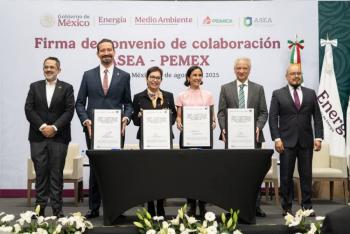 ASEA y Pemex firman convenio para fortalecer protección ambiental