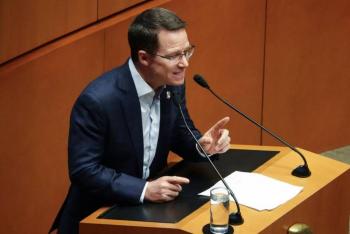 Anaya acusa fraude en la elecci&oacute;n judicial durante protesta de ministros en el Senado