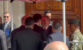 Marco Rubio llega a Palacio Nacional para reunirse con Claudia Sheinbaum y abordar seguridad y narcotr&aacute;fico
