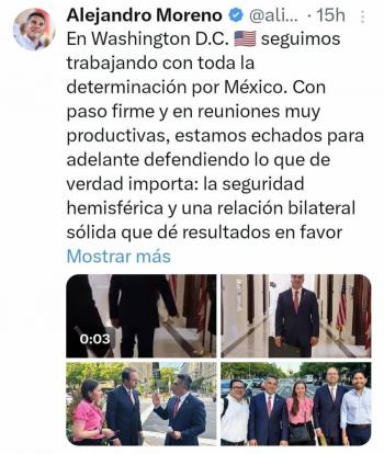 “Alito hace el rid&iacute;culo en Washington”: Claudia Sheinbaum