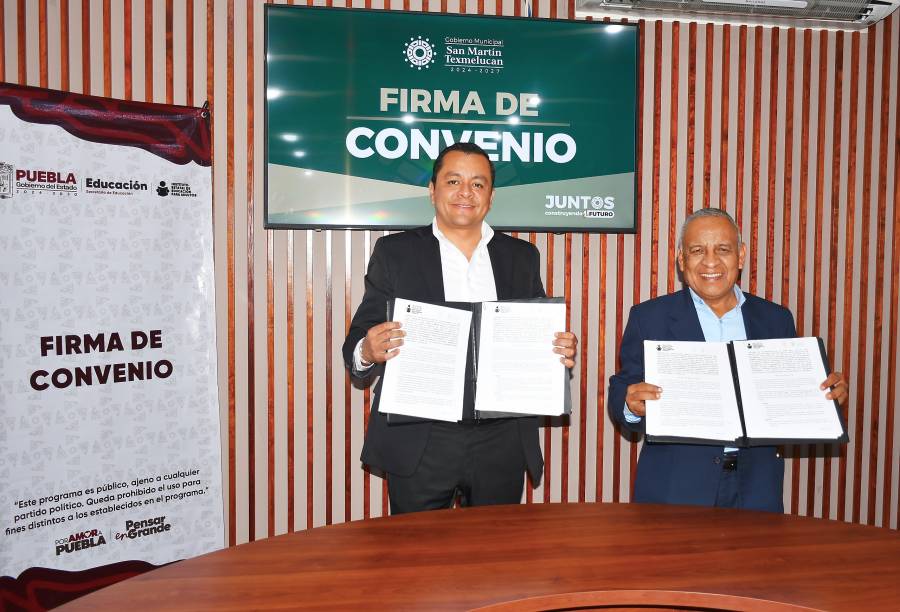 Texmelucan e IEEA firman convenios de colaboraci&oacute;n en beneficio de adultos