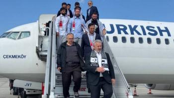 Llegan a Turqu&iacute;a 94 activistas de la Flotilla de la Libertad deportados por Israel