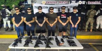 Autoridades capturan a seis presuntos integrantes de c&eacute;lula delictiva en Sinaloa