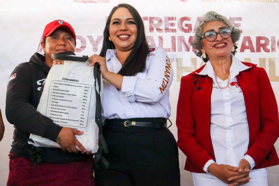 Entrega Tonantzin Fern&aacute;ndez apoyos alimentarios a personas en situaci&oacute;n vulnerable