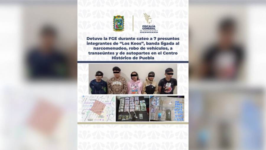 Cae “Los Keos”: detienen a siete presuntos integrantes de banda delictiva en el Centro de Puebla