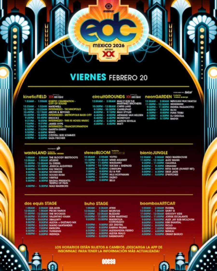 EDC M&eacute;xico 2026 revela cartelera completa para su edici&oacute;n en el Aut&oacute;dromo Hermanos Rodr&iacute;guez