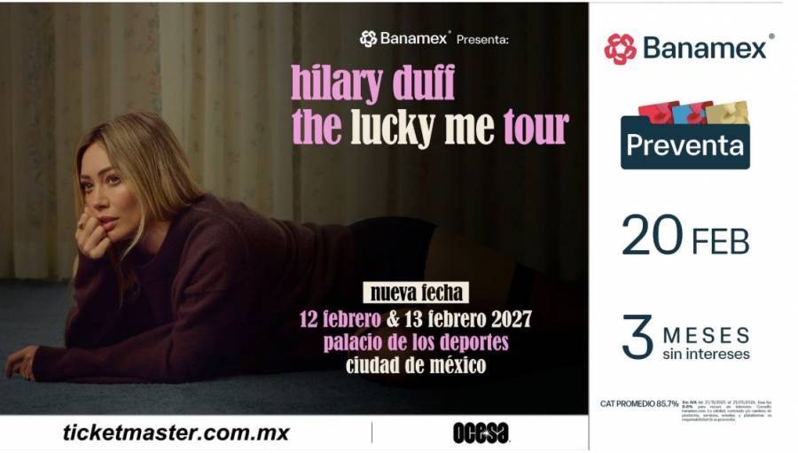 Hilary Duff agrega m&uacute;ltiples shows A the lucky me tour debido a la incre&iacute;ble demanda