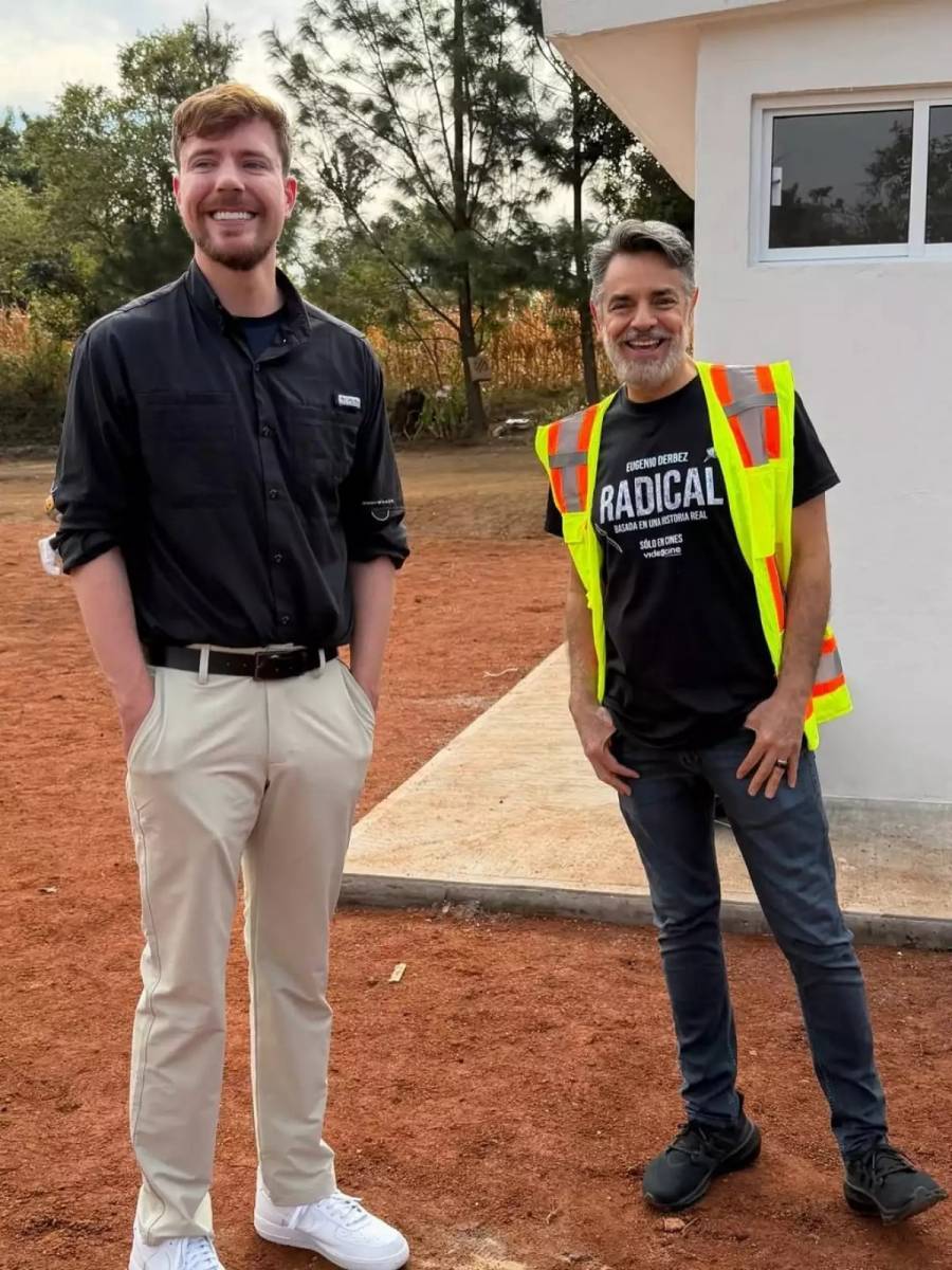 MrBeast y Eugenio Derbez inauguran escuela en Estado de M&eacute;xico