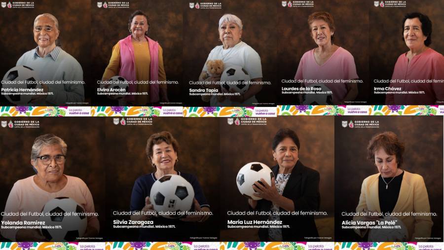 En el marco del 8M, Clara Brugada reconoce a las mujeres futbolistas del 71, que abrieron camino