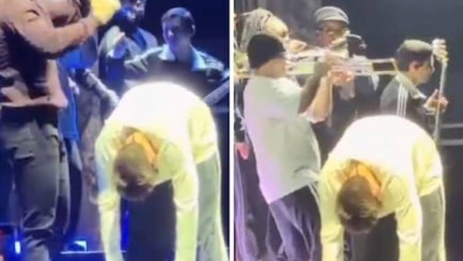 Peso Pluma genera pol&eacute;mica por gesto en concierto y desata especulaciones en redes sociales