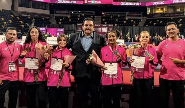 Lucha  ol&iacute;mpica femenil obtiene cuatro medallas y dos pases a los  Juegos Panamericanos Lima 2027