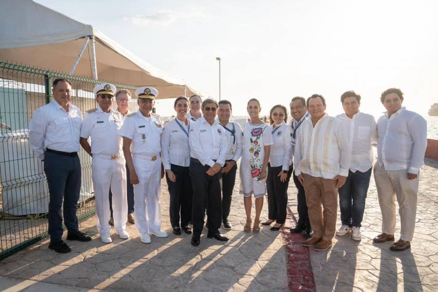 Claudia Sheinbaum inaugura obras de salud y educaci&oacute;n en el sureste