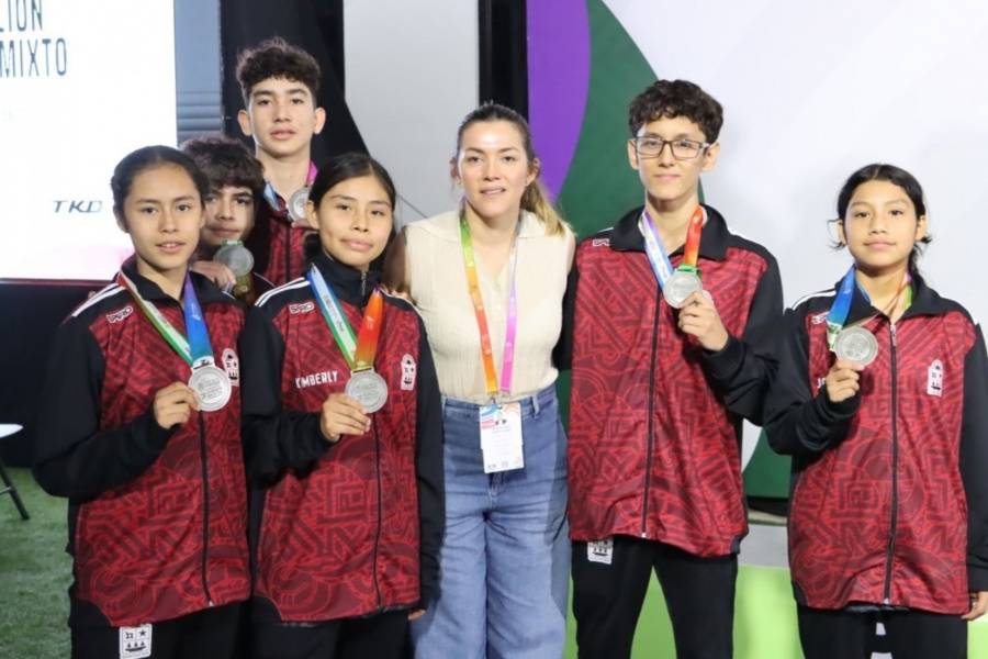 Taekwondo de Quintana Roo suma plata en equipos mixtos de la Olimpiada Nacional CONADE 2026