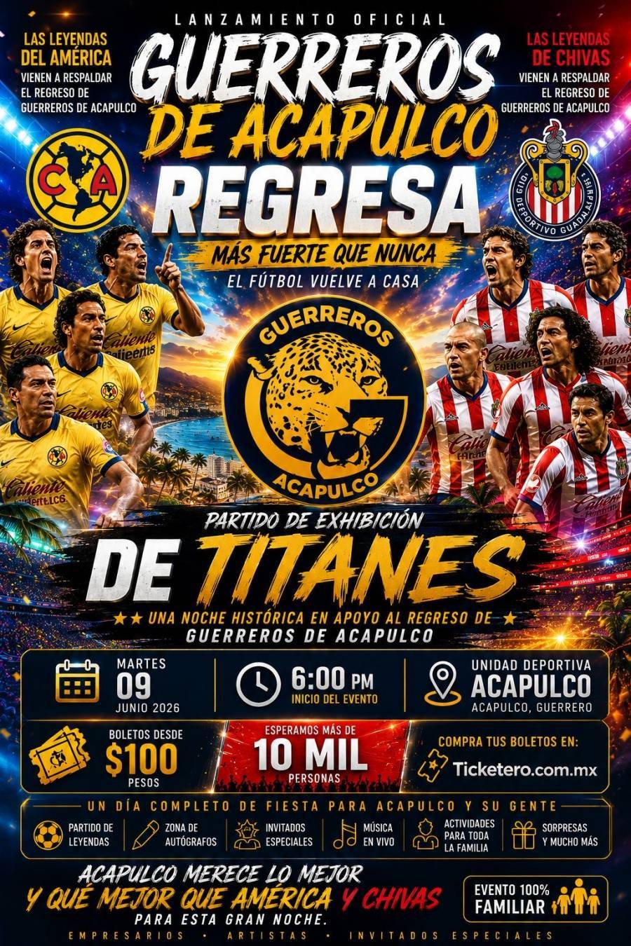 ¡LEYENDAS de AM&Eacute;RICA y CHIVAS ENCENDER&Aacute;N el RENACER de GUERREROS de ACAPULCO!