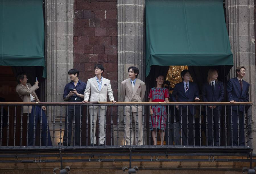 BTS comparte in&eacute;ditos momentos de su visita a Palacio Nacional en la CDMX