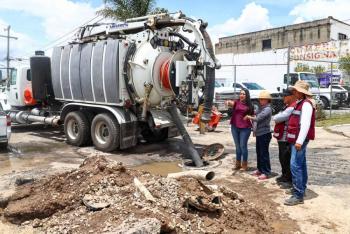 Atiende San Pedro Cholula hundimiento en la carretera federal M&eacute;xico-Puebla