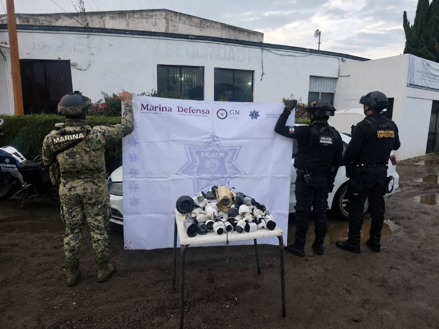 Polic&iacute;a de Texmelucan retira 40 c&aacute;maras irregulares en operativo interinstitucional de seguridad