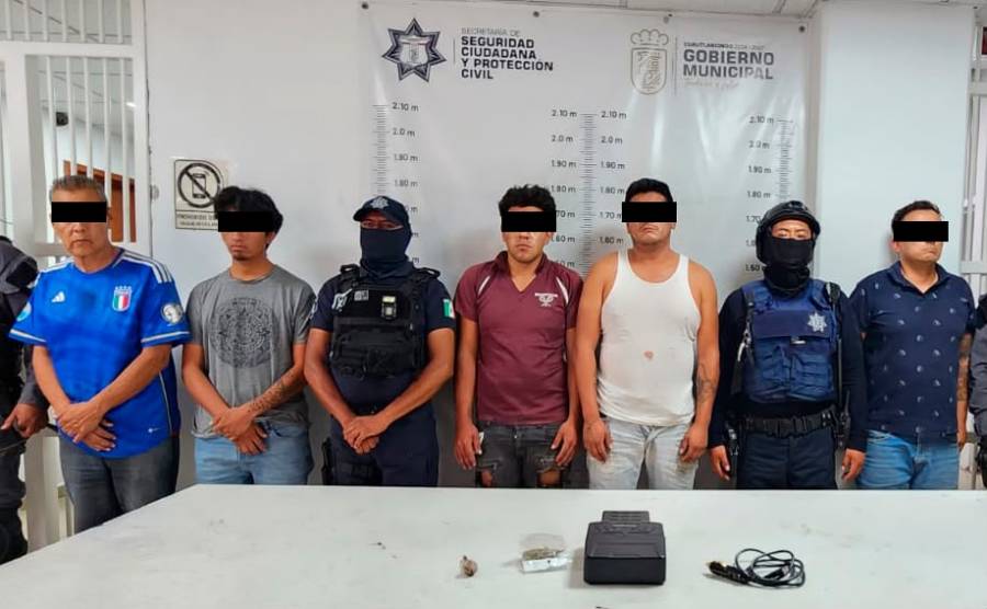 SSCyPC recupera veh&iacute;culo de carga y asegura a cinco probables responsables