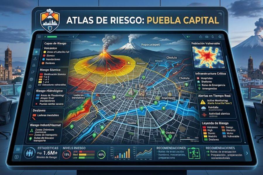 Puebla actualiza su Atlas de Riesgo; prevén hacerlo público antes de finalizar 2026
