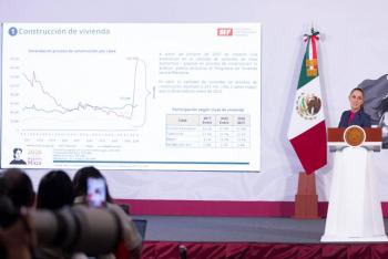 Programa Vivienda para el Bienestar suma 274 mil viviendas en construcci&oacute;n y avanza hacia meta de 1.8 millones