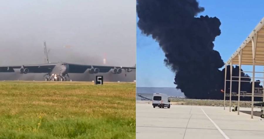 Ocho tripulantes mueren en accidente de bombardero B-52 en California