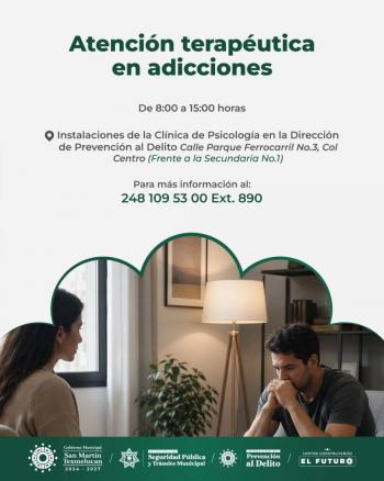 Gobierno De Texmelucan Impulsa Acciones Para La Prevenci&oacute;n Y Tratamiento De Las Adicciones