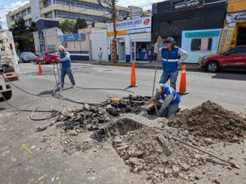 Infraestructura exige a Agua de Puebla reparar fallas que da&ntilde;an vialidades rehabilitadas