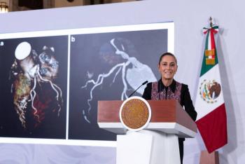 Sheinbaum presume modernizaci&oacute;n del sistema de salud con tom&oacute;grafos, telemedicina y cl&iacute;nicas renovadas