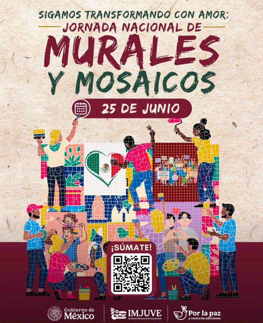 Miles de j&oacute;venes participar&aacute;n en la creaci&oacute;n de murales y mosaicos en 32 estados del pa&iacute;s: Imjuve