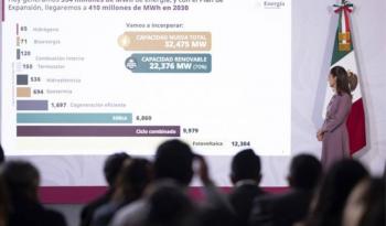 Plan de Crecimiento de Energ&iacute;as Renovables en M&eacute;xico: 32 mil MW y 70% renovable para 2030, anuncia Sheinbaum