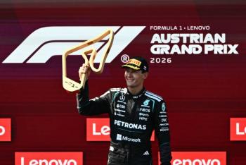 Victoria de George Russell en Austria; Checo P&eacute;rez queda fuera por fallas mec&aacute;nicas
