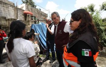 Inspecciona Pepe Chedraui labores en el vaso regulador Puente Negro, as&iacute; como afectaciones en la zona