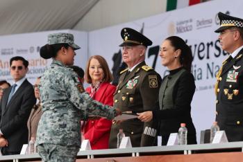 Sheinbaum reconoce a la Guardia Nacional por reducci&oacute;n de homicidios