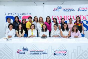 Suma Lupita Cuautle esfuerzos para brindar m&aacute;s apoyos a familias de San Andr&eacute;s Cholula