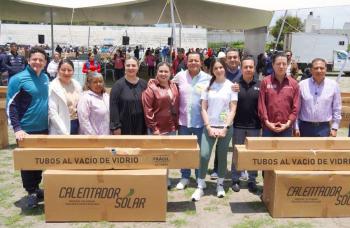 Bienestar Y Sustentabilidad: Gobierno De Texmelucan Entrega 120 Calentadores Solares A Familias Del Municipio