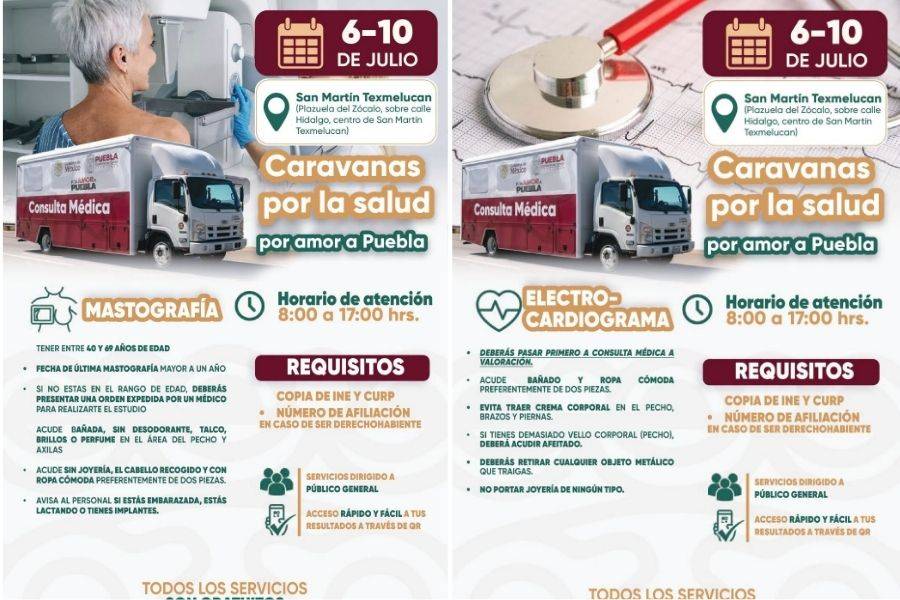 Llegan a Texmelucan Caravanas por la Salud 