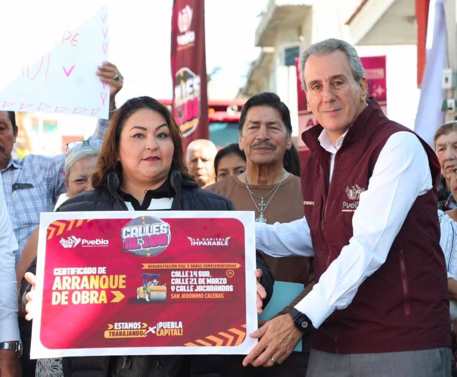 Encabeza Pepe Chedraui trabajos de rehabilitaci&oacute;n vial en la Junta Auxiliar de San Jer&oacute;nimo Caleras