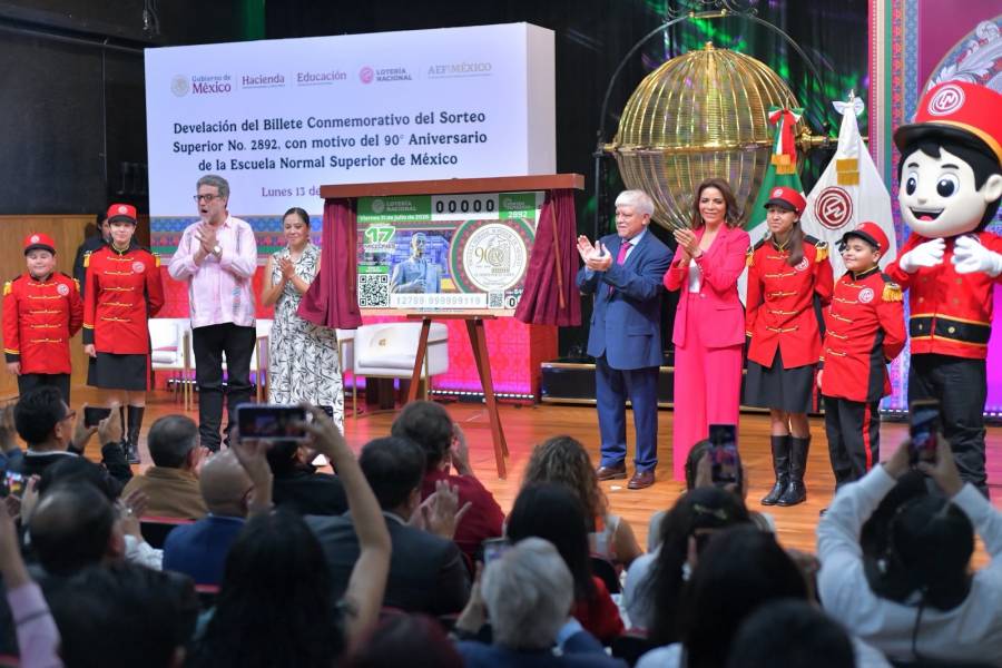 Conmemoran a la Escuela Normal Superior de M&eacute;xico con billete de Loter&iacute;a Nacional por su 90 Aniversario de servicio al pa&iacute;s